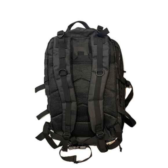 Generic Black Canvas Tactical Backpack - Picture 2 of 5